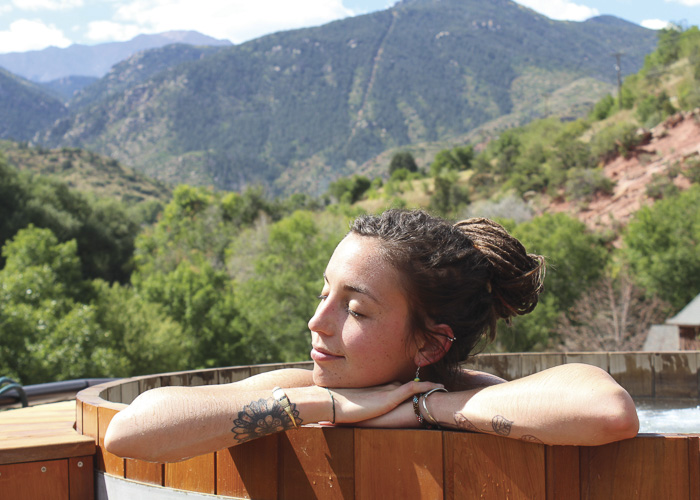 Take a soak at SunWater Spa in the heated Manitou Springs mineral water.