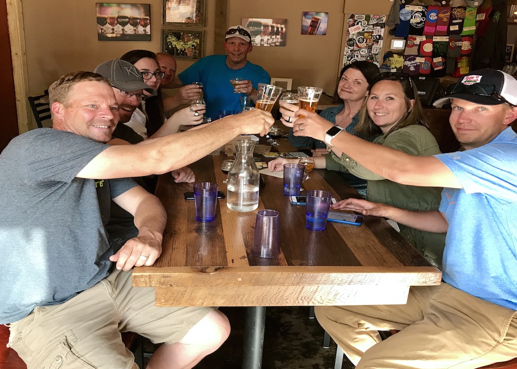 Springs Beer Tours toast