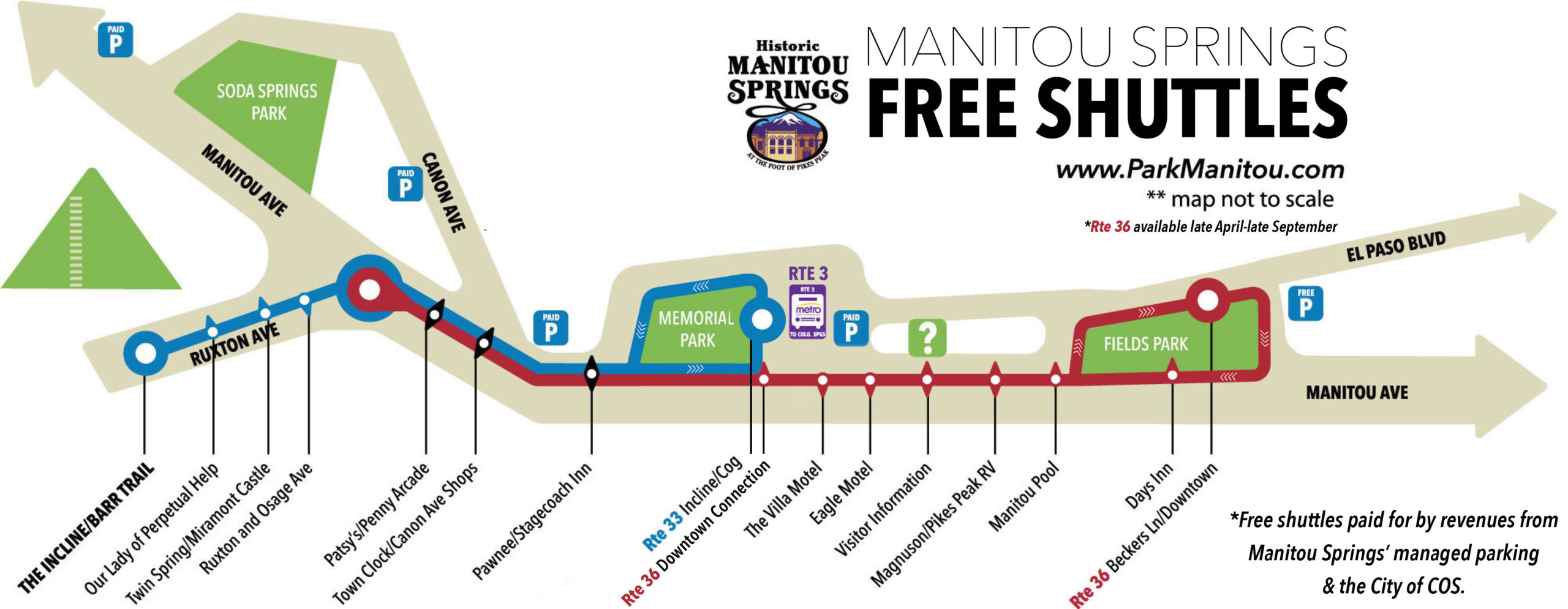 Manitou springs free shuttle to manitou incline downtown